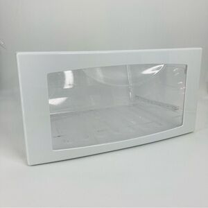 LG Refrigerator Drawer Part # 3390JA1256 Replacement Used Clear White Plastic